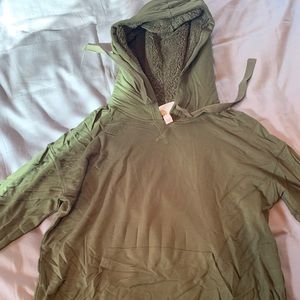 Olive green lightweight sweatshirt